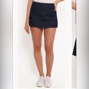 Petal & Pup Ressie Denim Mini Skirt Medium NWT Dark Wash